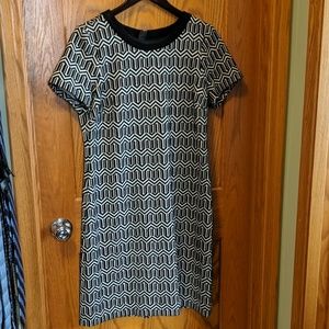 Banana Republic black & white dress sz 12